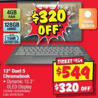 JB Hi-Fi 13" Duet 5 Chromebook offer