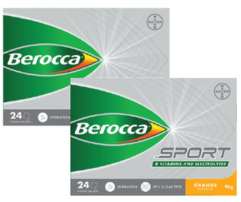 ePharmacy Berocca sport electrolyte powder orange 24 pack offer