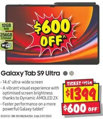 JB Hi-Fi Galaxy Tab S9 Ultra offer