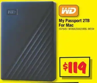 JB Hi-Fi My Passport 2TB For Mac offer