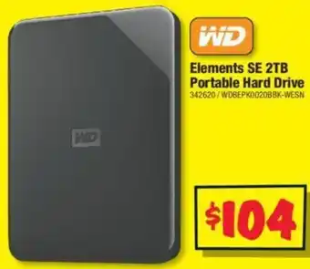 JB Hi-Fi Elements SE 2TB Portable Hard Drive offer