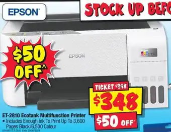 JB Hi-Fi ET-2810 Ecotank Multifunction Printer offer