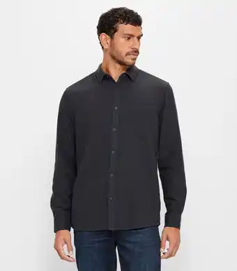 Target Textured Long Sleeve Shirt - Charcoal offer