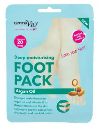 ePharmacy Derma v10 moisturising foot mask argan oil offer
