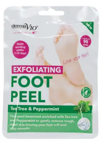 Derma v10 exfoliating foot peel 1 treatment