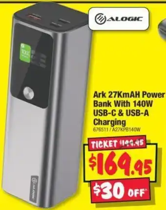 JB Hi-Fi Ark 27KmAH Power Bank With 140W USB-C & USB-A Charging offer