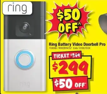 JB Hi-Fi Ring Battery Video Doorbell Pro offer