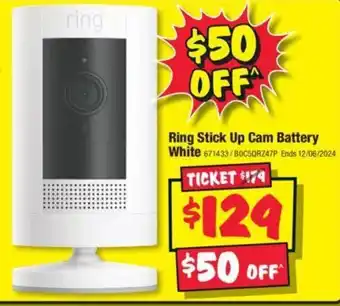 JB Hi-Fi Ring Stick Up Cam Battery White offer