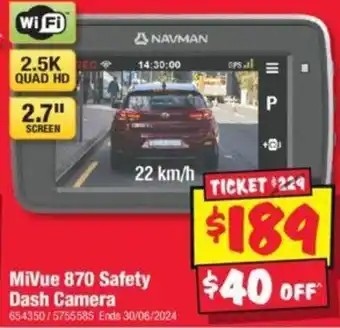 JB Hi-Fi MiVue 870 Safety Dash Camera offer