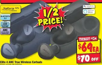 JB Hi-Fi Elite 4 ANC True Wireless Earbuds offer