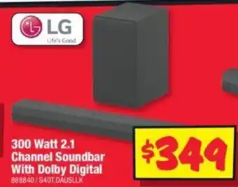 JB Hi-Fi 300 Watt 2.1 Channel Soundbar With Dolby Digital offer