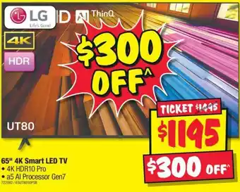 JB Hi-Fi 65" 4K Smart LED TV offer