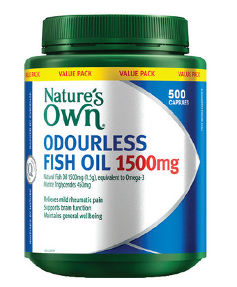 ePharmacy Nature’s own odourless fish oil 1500mg 500 capsules offer