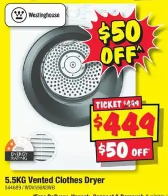 JB Hi-Fi 5.5KG Vented Clothes Dryer offer