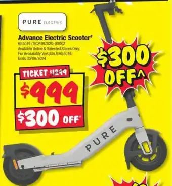 JB Hi-Fi Advance Electric Scooter offer