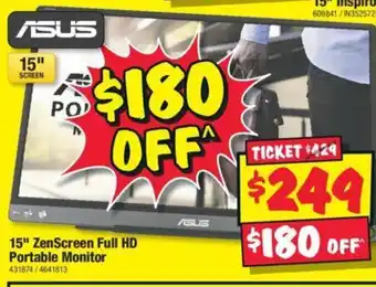 JB Hi-Fi 15" ZenScreen Full HD Portable Monitor offer