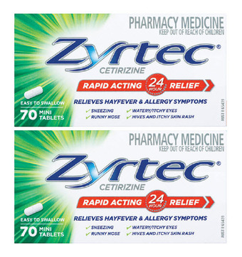 ePharmacy Zyrtec 10mg 70 tablets offer