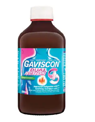 ePharmacy Gaviscon dual action liquid peppermint 600ml offer