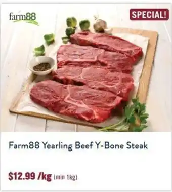 Tasman Butchers Farm88 Yearling Beef Y-Bone Steak offer