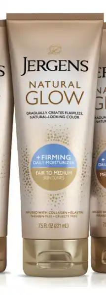 Jergens natural glow skin firming moisturiser fair to medium skin tones 221ml
