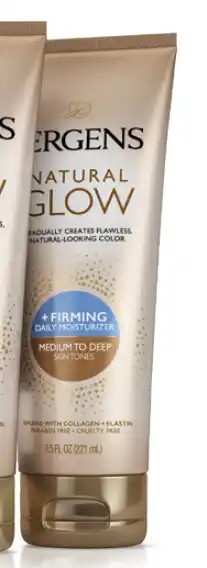 ePharmacy Jergens natural glow skin firming moisturiser medium to deep skin tones 221ml offer