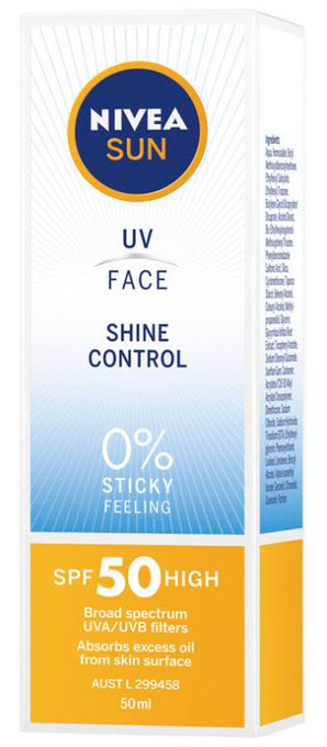 ePharmacy Nivea sun spf 50+ uv face shine control 50ml offer