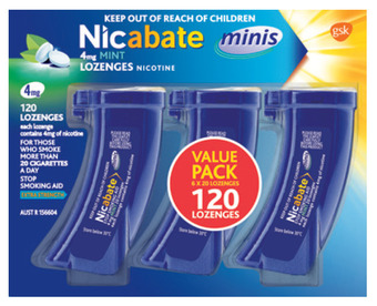 ePharmacy Nicabate minis 4mg 120 lozenges offer