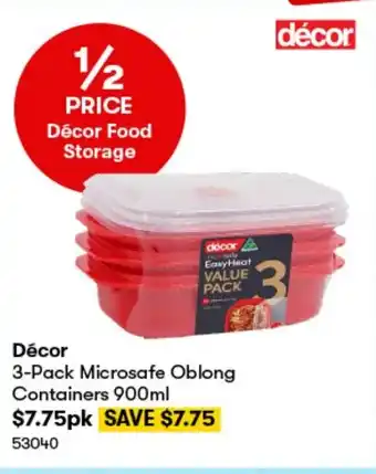 BIG W décor Containers 900ml offer