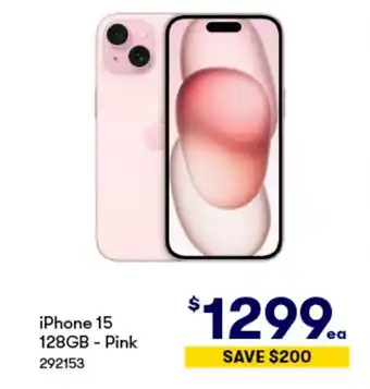 BIG W iPhone 15 128GB offer