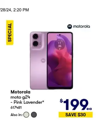 BIG W Motorola moto g24 offer