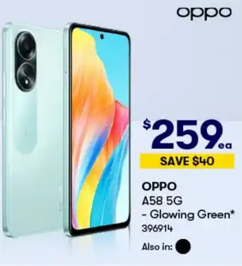 BIG W OPPO A58 5GB offer