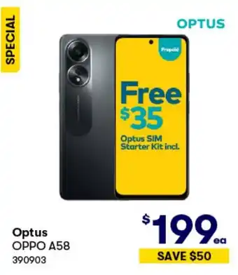 BIG W Optus OPPO A58 offer