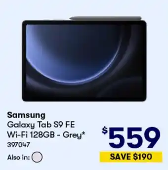 BIG W Samsung Galaxy Tab S9 FE offer