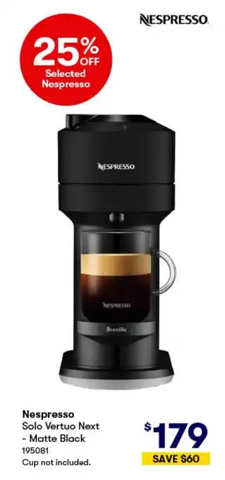 BIG W Nespresso Solo Vertuo Next offer