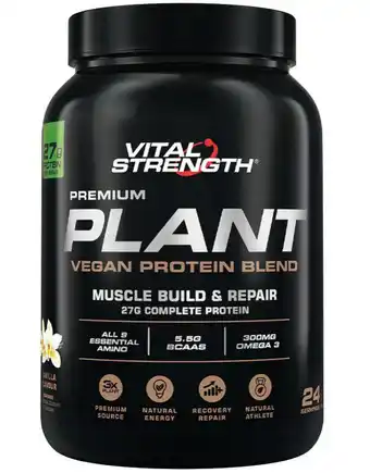ePharmacy Vital strength premium plant vegan protein blend vanilla 1kg offer