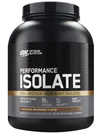 Optimum nutrition isolate chocolate milkshake 2.28kg