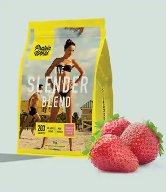 ePharmacy Protein world the slender blend strawberry pouch 1kg offer