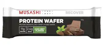 ePharmacy Musashi protein wafer choc mint 40g offer