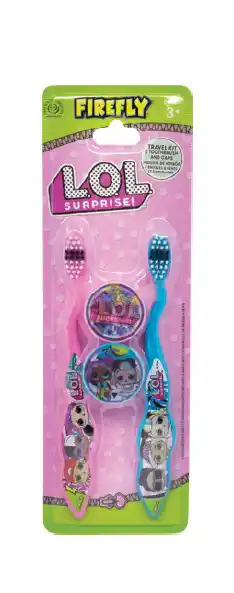 L.o.l. surprise toothbrush with caps 2 pack