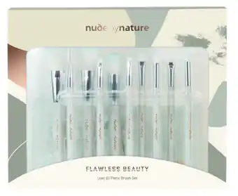 Nude by nature xmas 2021 flawless beauty 10 piece brush gift set