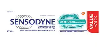 ePharmacy Sensodyne toothpaste deep clean 160g offer