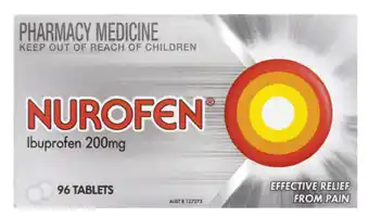 Chemist Warehouse Nurofen 200mg 96 tablets offer