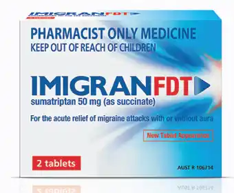 Chemist Warehouse Imigran fdt 50mg 2 pack offer