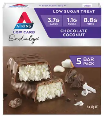Atkins endulge chocolate coconut 200g 5 pack