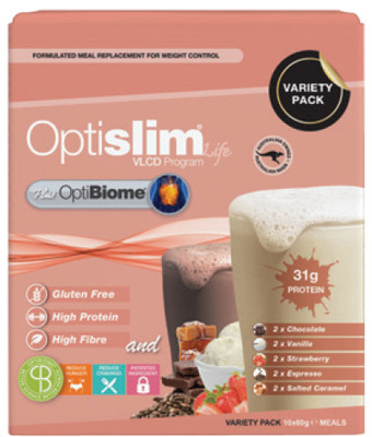 Chemist Warehouse Optislim life optibiome shake variety pack 10x60g offer