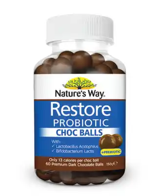 Chemist Warehouse Nature’s way restore probiotic choc balls 60s offer