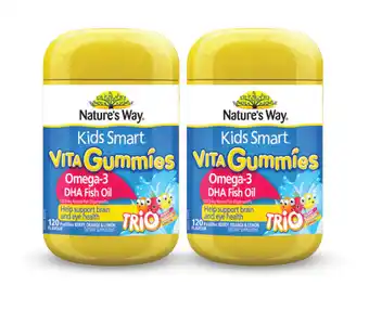 Chemist Warehouse Nature’s way kids smart vita gummies omega-3 dha fish oil 120 pastilles offer