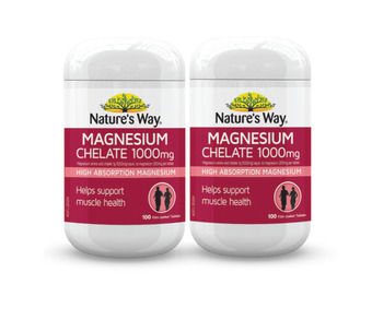 Chemist Warehouse Nature’s way magnesium chelate 1000mg 100 tablets offer