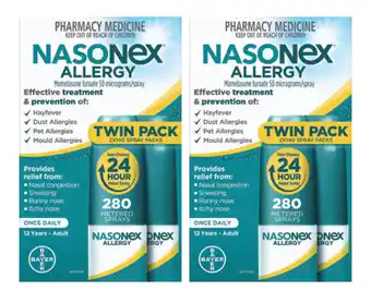 Chemist Warehouse Nasonex allergy 280 metered sprays offer