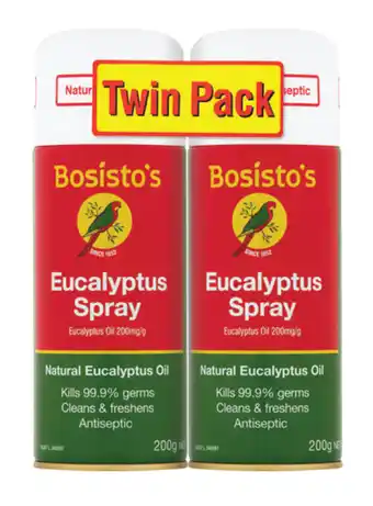 Chemist Warehouse Bosisto’s eucalyptus spray 200g twin pack offer
